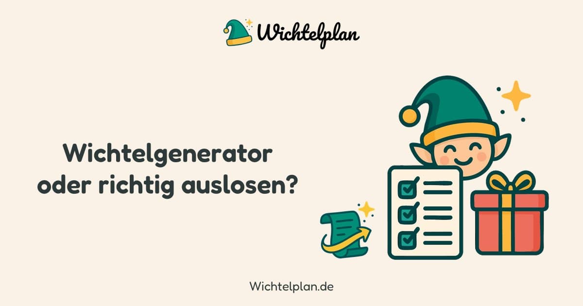 Wichtelgenerator oder richtig auslosen? Unterschiede
