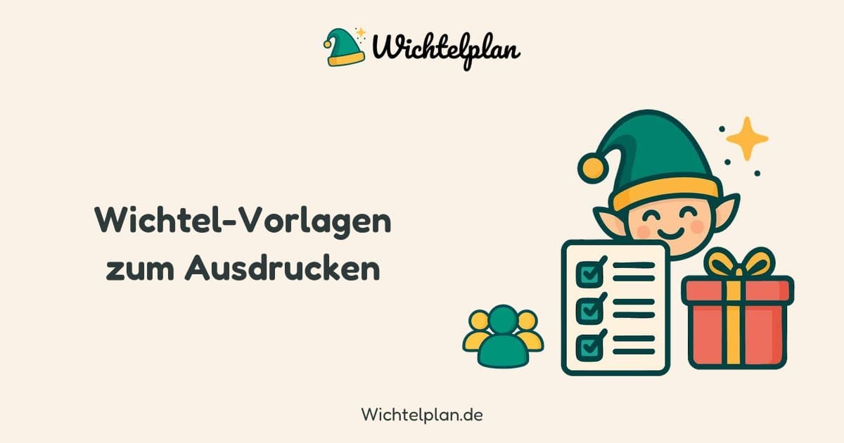Wichteln Vorlagen zum Ausdrucken: 5 kostenlose PDFs